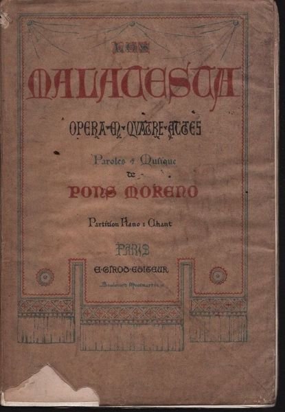 Les Malatesta. Opera en quatre actes. | Immagine principale