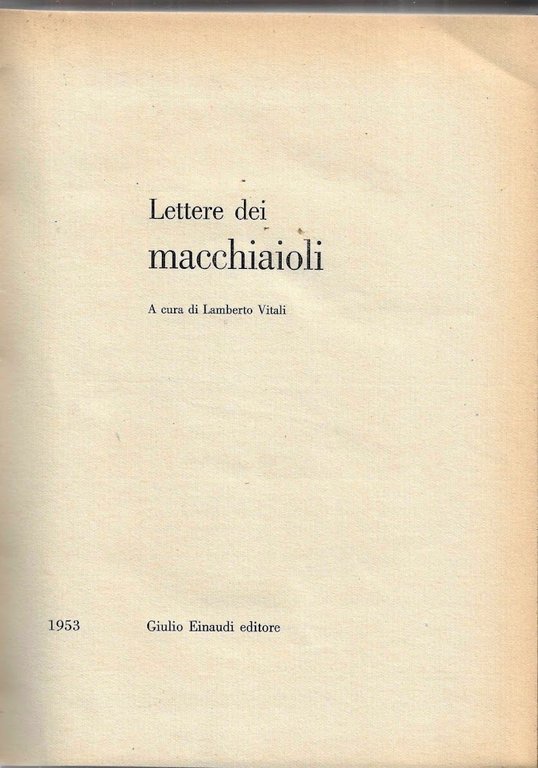 Lettere dei macchiaioli