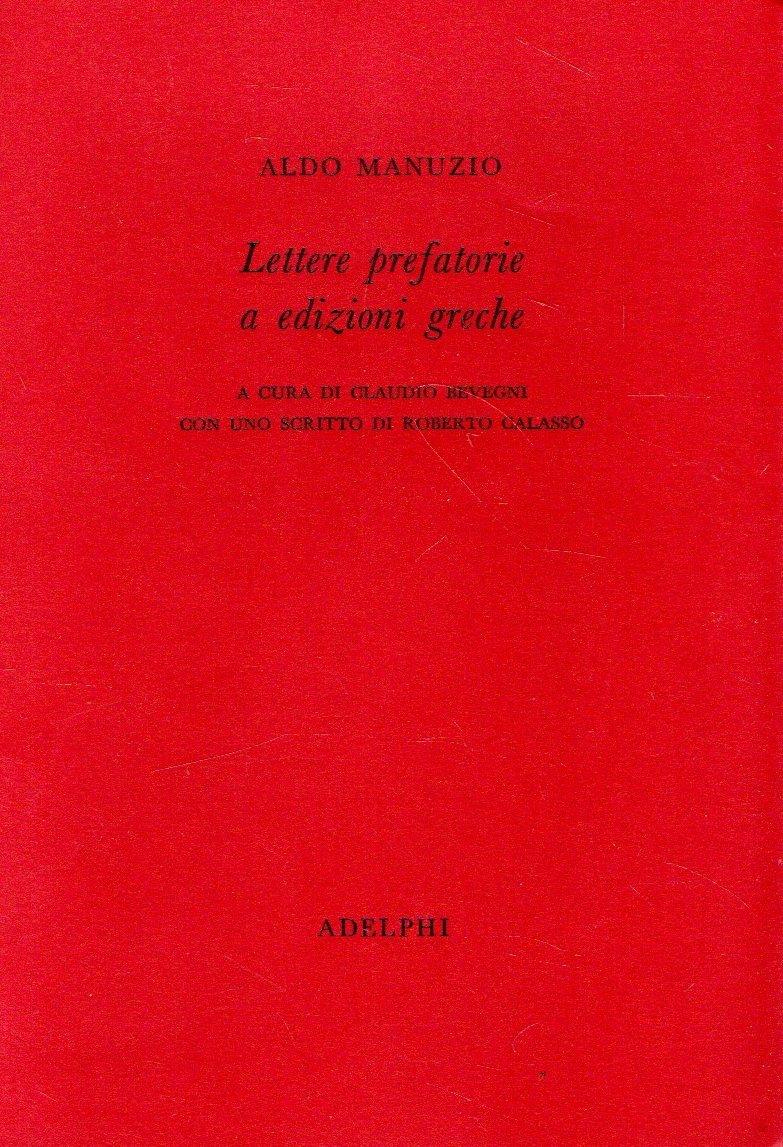 Lettere prefatorie a edizioni greche