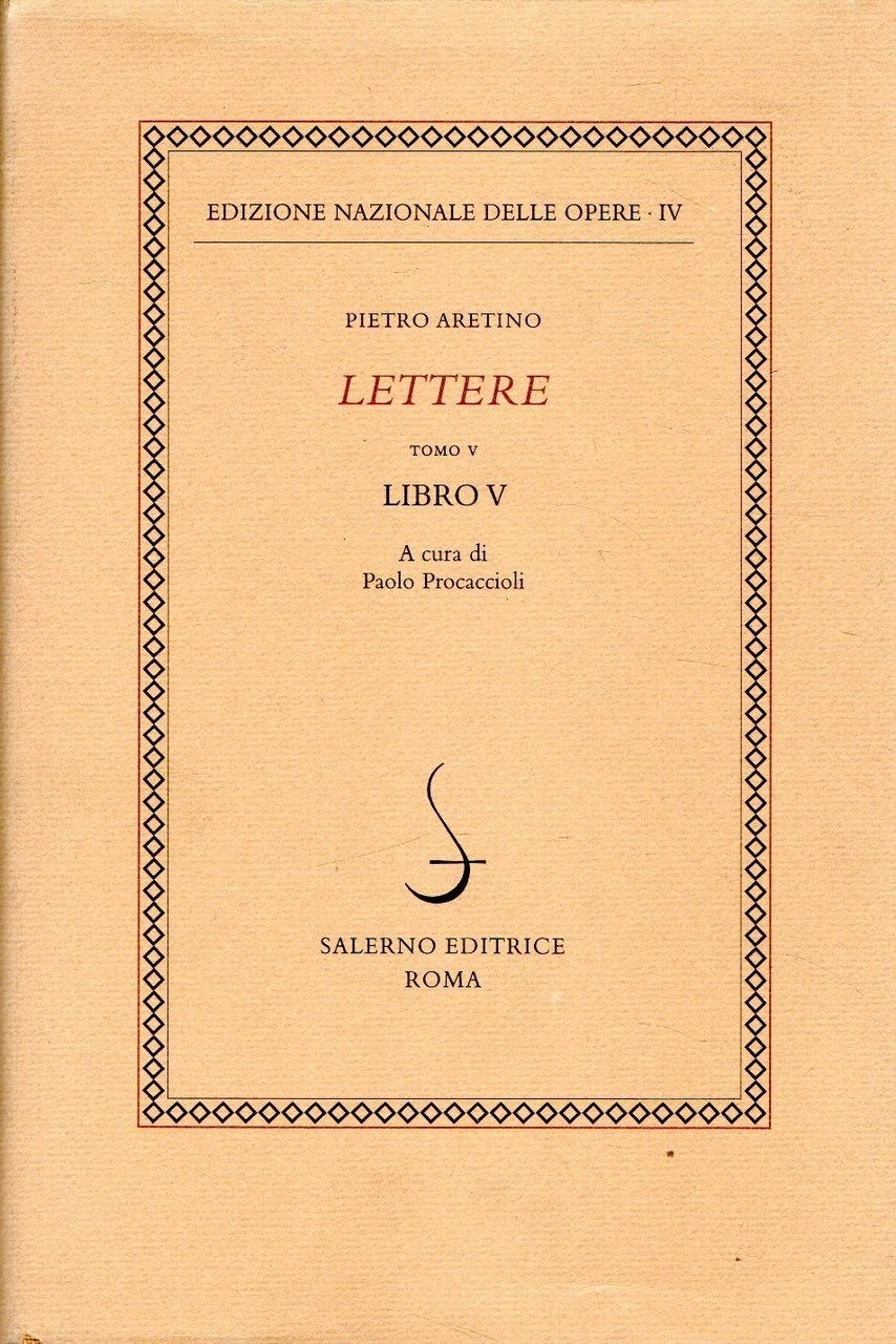 Lettere. Tomo V. Libro V