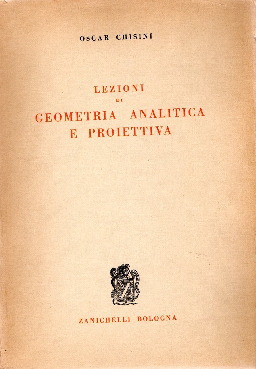 Lezioni di Geometria analitica e proiettiva | Immagine principale
