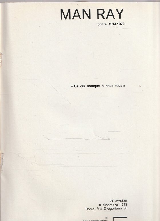 Man Ray - Opere 1914 / 1973