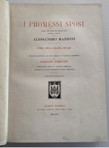 Manzoni I Promessi sposi illustrata da Gaetano Previati
