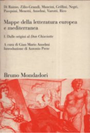 Mappe della letteratura europea e mediterranea. 1: Dalle origini al Don Chisciotte