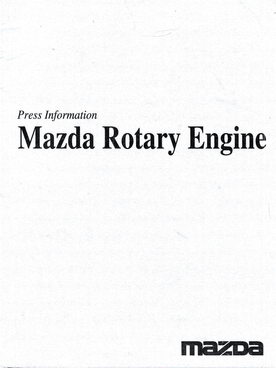 Mazda Rotary Engine (Press Information) | Immagine principale