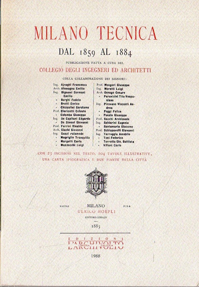 Milano Tecnica: dal 1859 al 1884