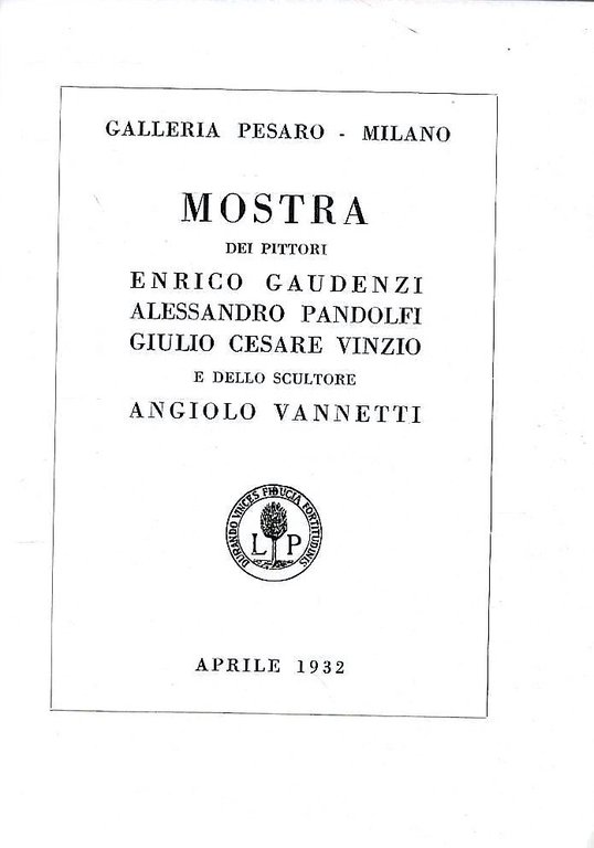 Mostra dei pittori Enrico Gaudenzi, Alessandro Pandolfi, Giulio Cesare Vinzio … | Immagine Gallery 2