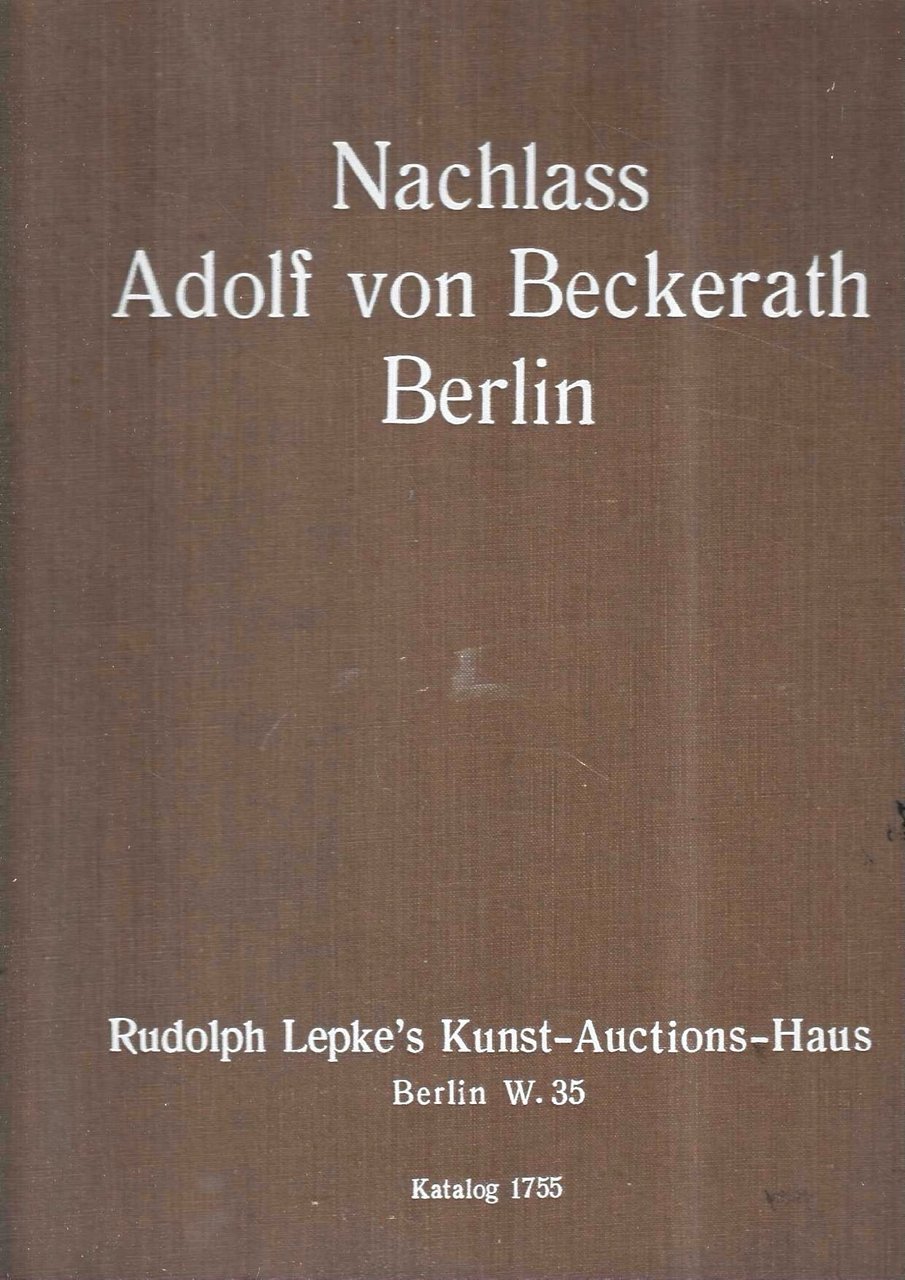 Nachlass Adolf von Beckerath, Berlin | Immagine principale