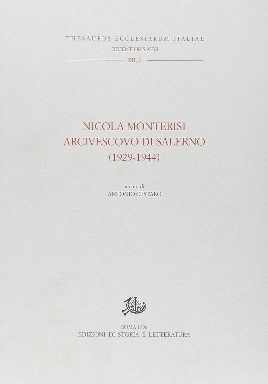 Nicola Monterisi arcivescovo di Salerno (1929-1944) | Immagine principale