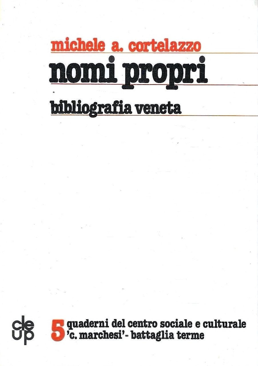 Nomi propri. Bibliografia veneta | Immagine principale