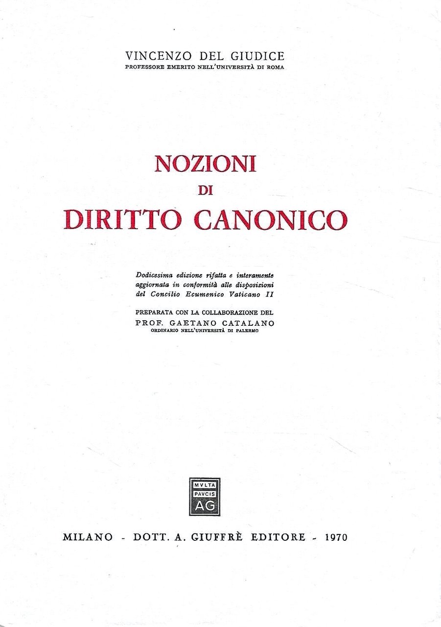 Nozioni di Diritto Canonico