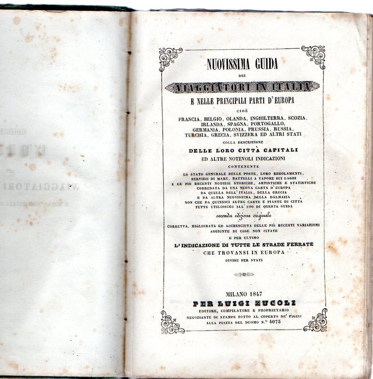 NUOVISSIMA GUIDA DEI VIAGGIATORI IN ITALIA E NELLE PRINCIPALI PARTI … | Immagine Gallery 2
