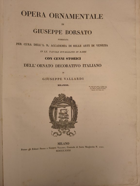 Opera ornamentale di Giuseppe Borsato, professore nell'I.R. Accademia di Venezia … | Immagine Gallery 3