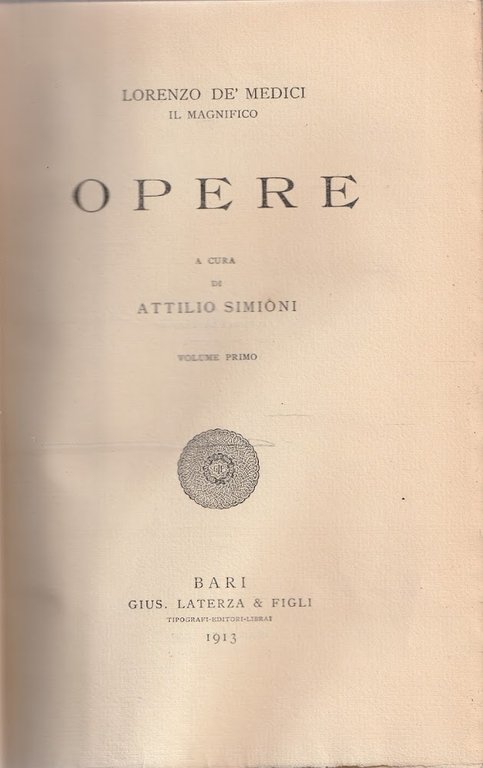 Opere - Volume primo