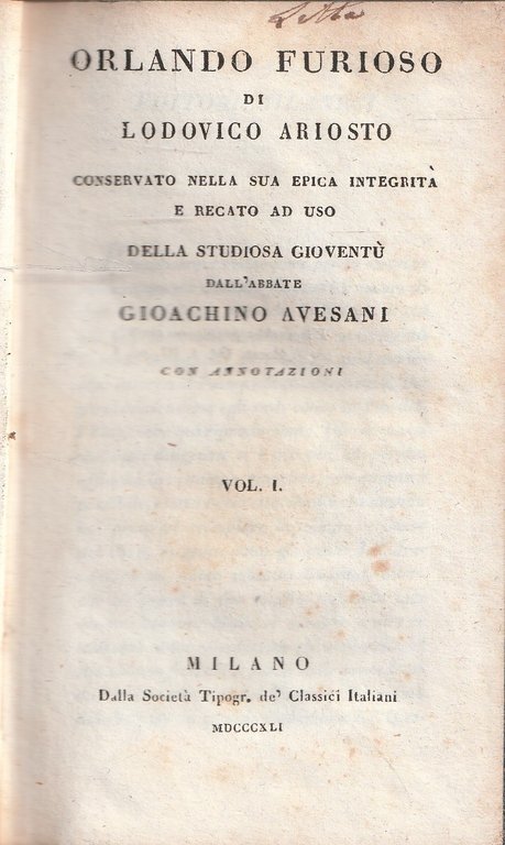 Orlando furioso - volumi I-II-III-IV