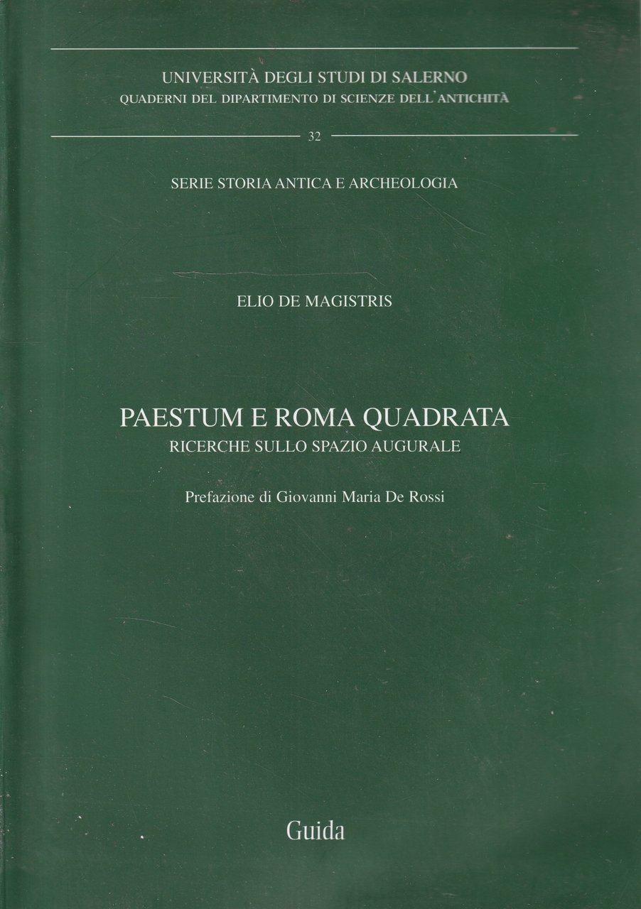 Paestum e Roma quadrata: ricerche sullo spazio augurale | Immagine principale