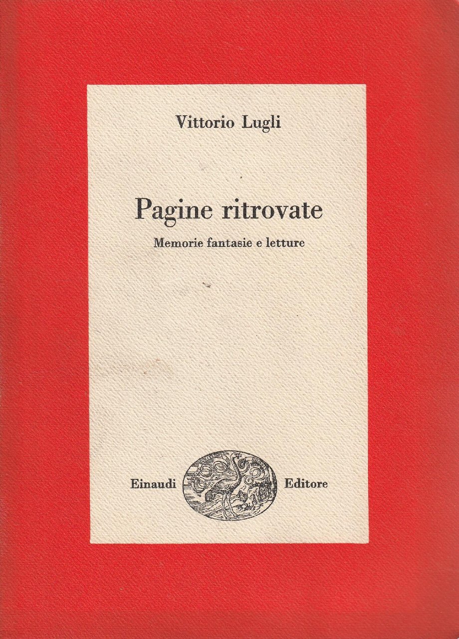 Pagine ritrovate. Memorie fantasie e letture | Immagine principale