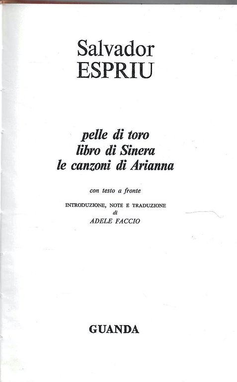 Pelle di toro - Libro di Sinera - Le canzoni … | Immagine Gallery 2