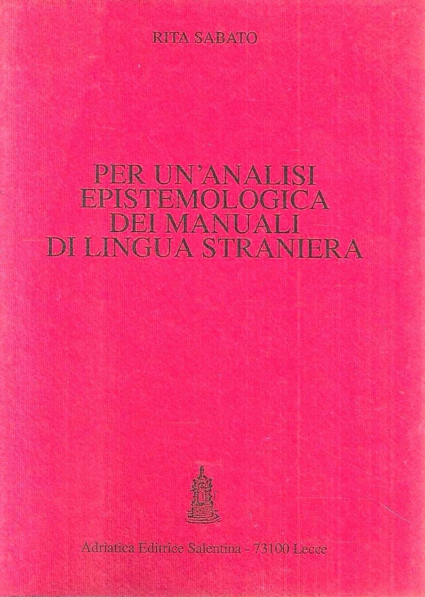 Per un'analisi epistemologica dei manuali di lingua straniera | Immagine principale