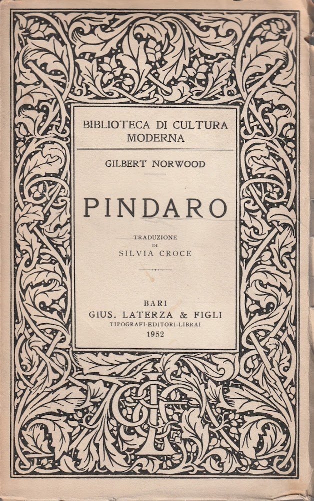 Pindaro di Gilbert Norwood Traduzione di Silvia Croce