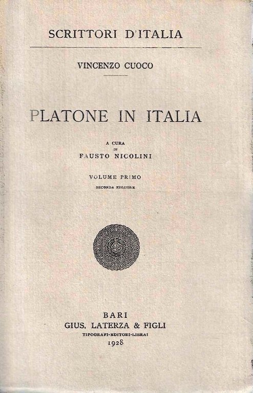 Platone in Italia (Vol. I)