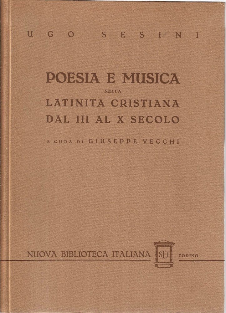 Poesia e musica nella latinità cristiana dal III al X …