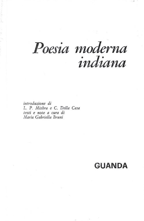 Poesia moderna indiana