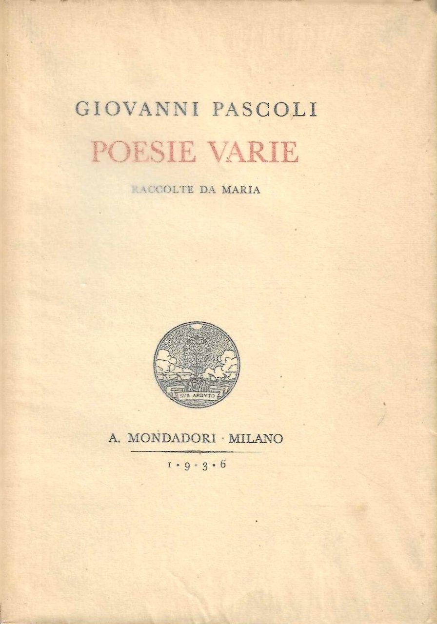 Poesie varie raccolte da Maria | Immagine principale