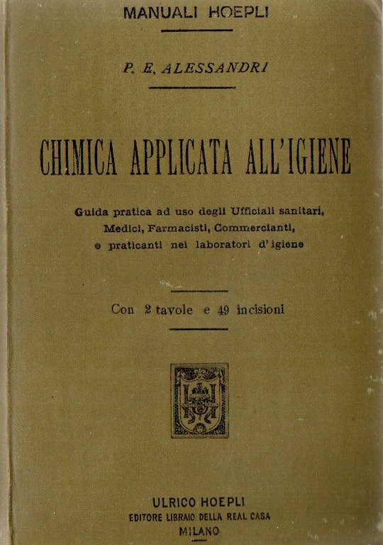 Prima Edizione! Chimica applicata all'igiene
