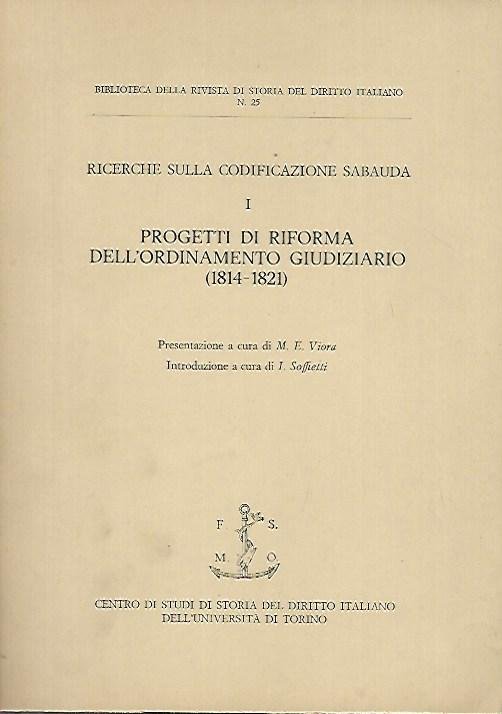 Progetti di riforma dell'ordinamento giudiziario (1814-1821)