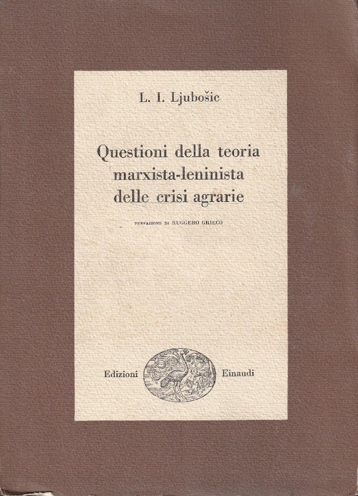 Questioni della teoria marxista-leninista delle crisi agrarie