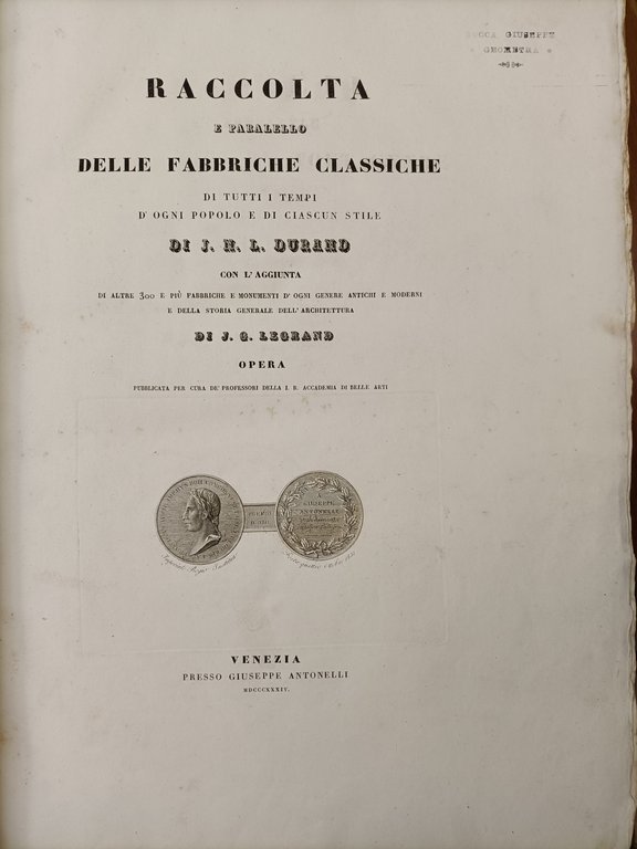 RACCOLTA E PARALLELO DELLE FABBRICHE CLASSICHE DI TUTTI I TEMPI …