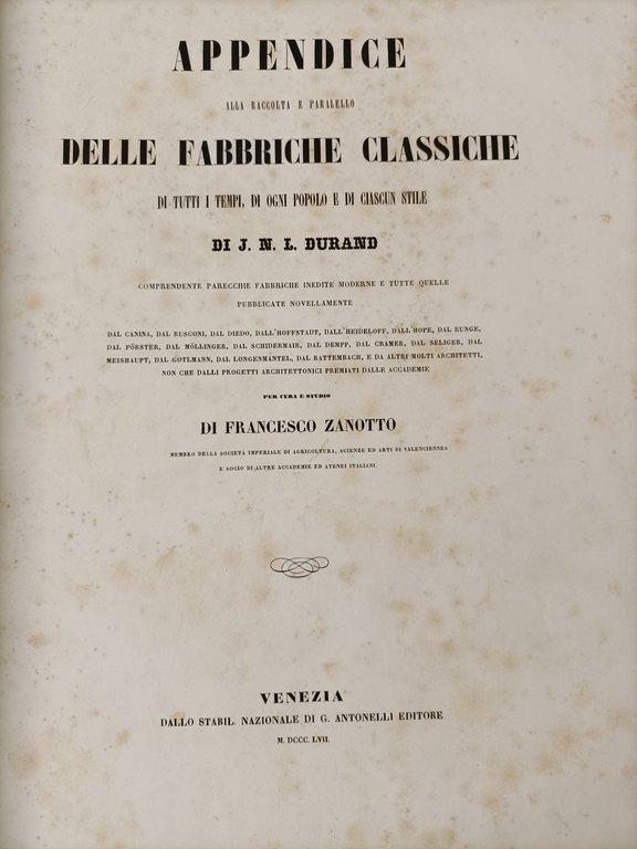 RACCOLTA E PARALLELO DELLE FABBRICHE CLASSICHE DI TUTTI I TEMPI …