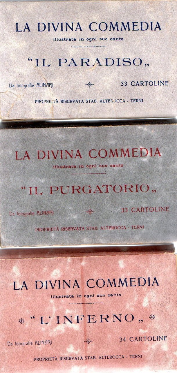Rarissimo!! La Divina Commedia illustrata in ogni suo canto. Cartoline …