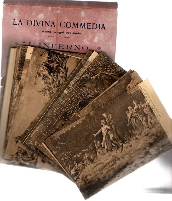 Rarissimo!! La Divina Commedia illustrata in ogni suo canto. Cartoline …