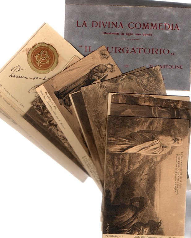 Rarissimo!! La Divina Commedia illustrata in ogni suo canto. Cartoline …