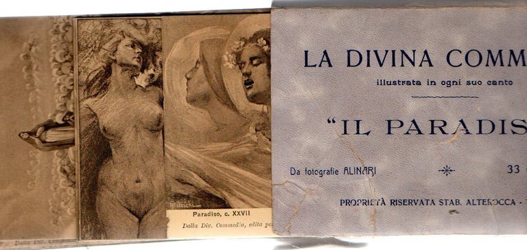 Rarissimo!! La Divina Commedia illustrata in ogni suo canto. Cartoline …