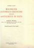 Ricerche istorico-critiche delle antichità di Este. Parte prima