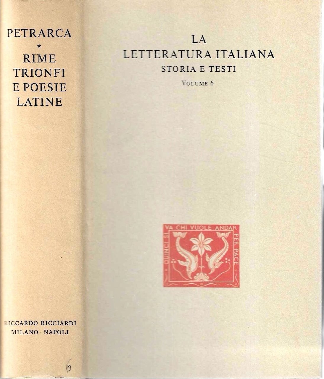 Rime - Trionfi e Poesie Latine. (La Letteratura Italiana - … | Immagine principale