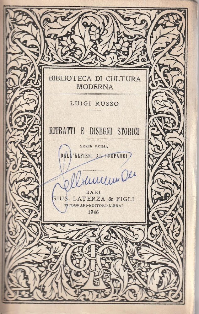 Ritratti e disegni storici. Serie prima. Dall'Alfieri al Leopardi