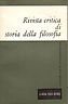 RIVISTA CRITICA DI STORIA DELLA FILOSOFIA