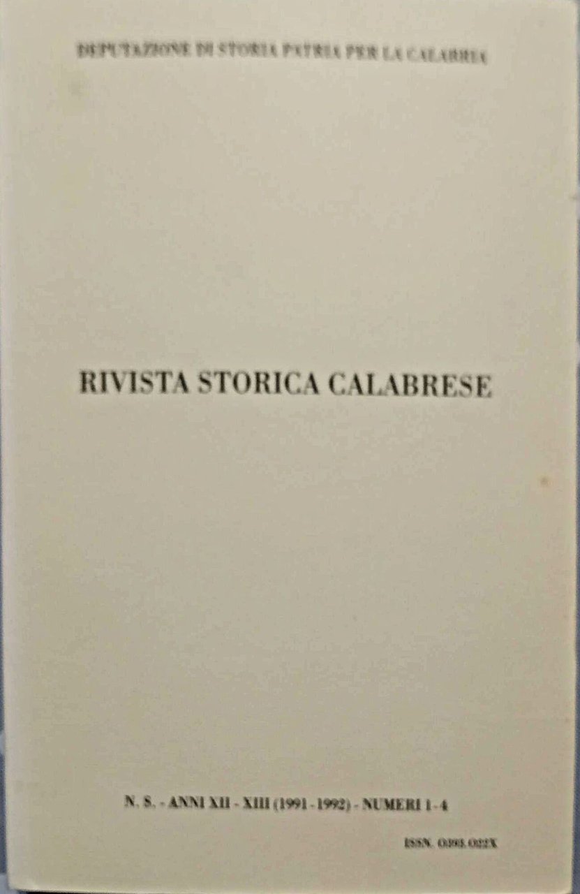 Rivista storica calabrese Studi di storia della Chiesa in Calabria … | Immagine principale