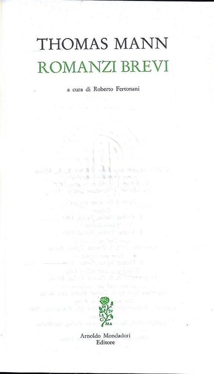 Romanzi brevi (Collana "I Meridiani Mondadori")