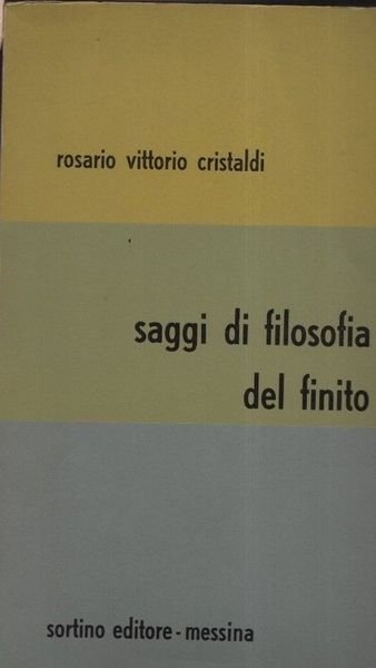 Saggi di filosofia del finito. | Immagine principale