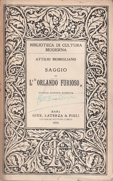 Saggio su l' "Orlando Furioso"