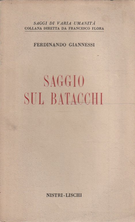 Saggio sul Batacchi di Ferdinando Giannessi | Immagine Gallery 2