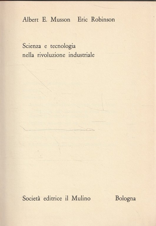 Scienza e tecnologia nella rivoluzione industriale