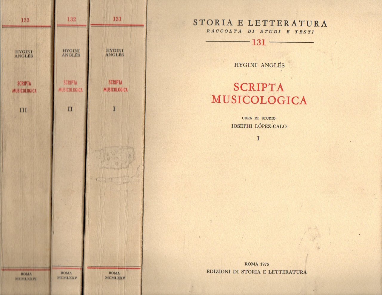 Scripta Musicologica (3 vol.)