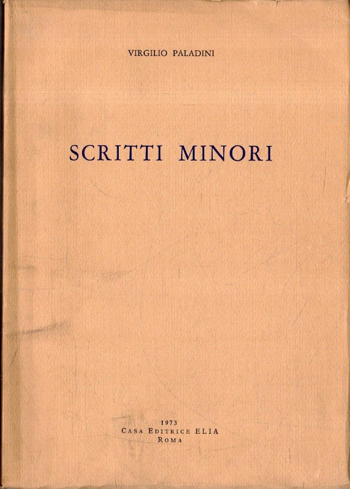 Scritti minori | Immagine principale