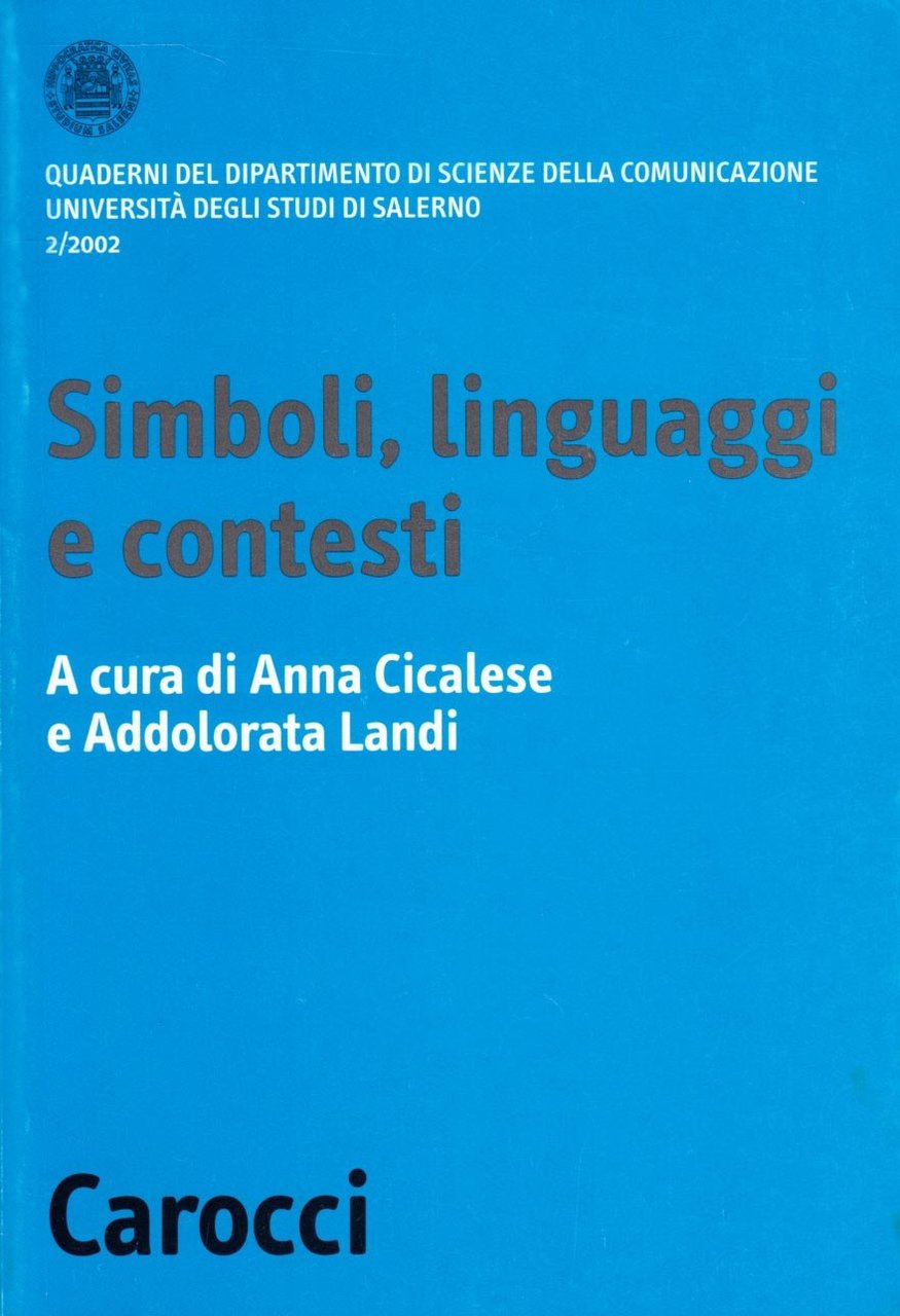 Simboli, linguaggi e contesti